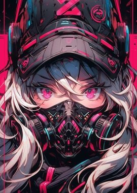 Cyberpunk Anime Cute Girl