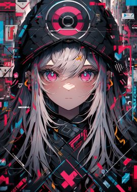 Cyberpunk Anime Cute Girl