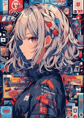 Cyberpunk Anime Cute Girl 