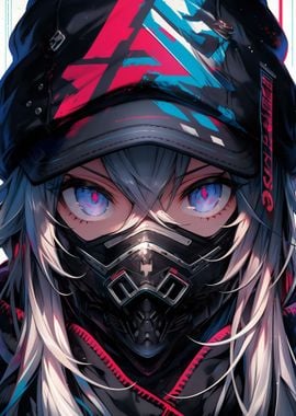 Cyberpunk Anime Cute Girl