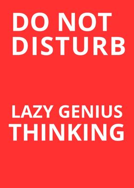 lazy genius thinking