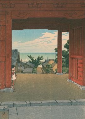 Kawase Hasui Tamon Temple