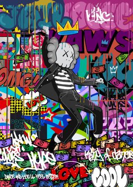 Dance pop art graffiti