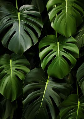 Big tropical leaves plant