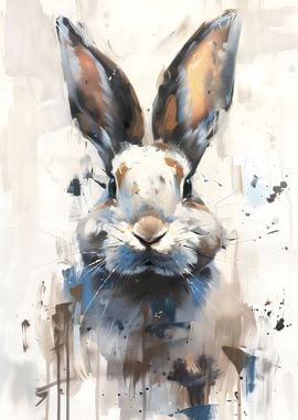 Watercolor Rabbit Bunny