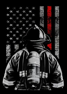 Firefighter USA Flag Gift