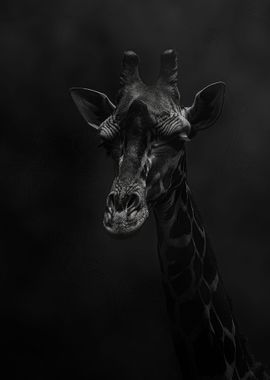 Dystopian Giraffe Portrait