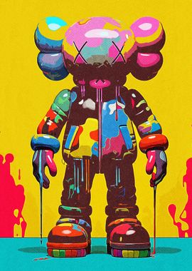 Illustration Kaws Paint