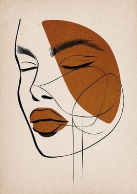 Abstract woman minimal art