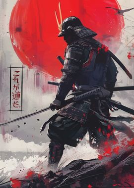 Red moon samurai