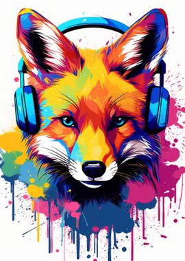 Fox With Headphones