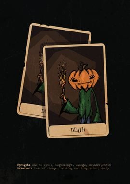 Pumpkin Man Tarrot Card