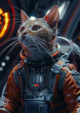 Cat in a space suit