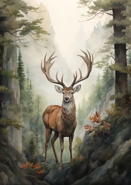 Deer Watercolor