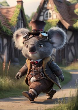 Cute Chibi Steampunk Koala