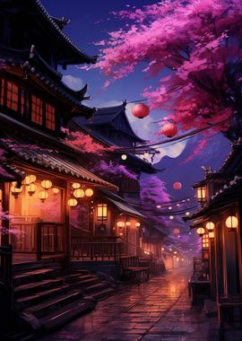 Cherry Blossom Japan Art 