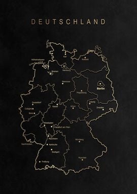 Germany Deutschland map