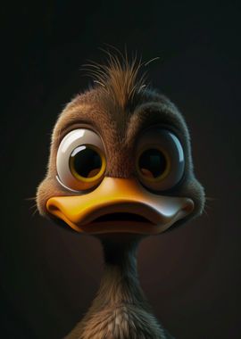 Cute cartoon duck