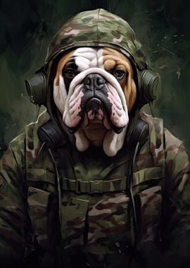 English Bulldog Camo