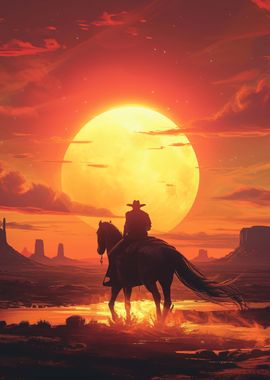 Cowboy in the desert