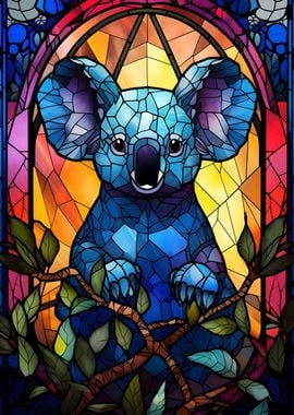 Koala Bear Stained Glass