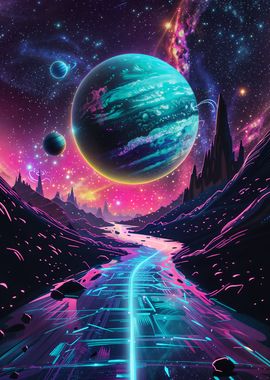 Neon Road Alien World