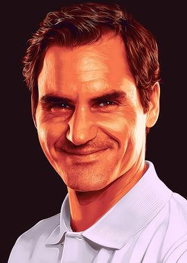 roger federer portrait