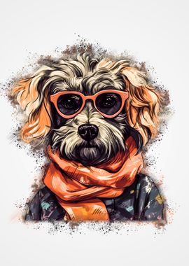 Portrait of a funny dog