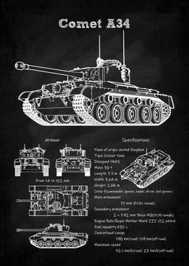 Comet A34 tank WW2 British