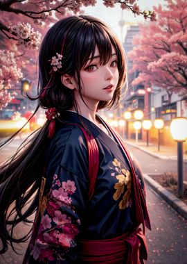 Anime Girl Kimono Japan