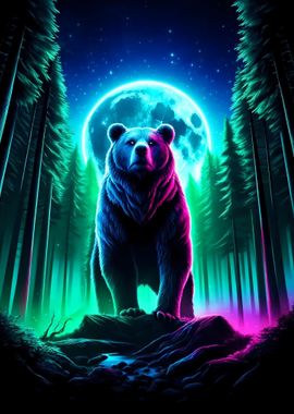 Mystic Moonlit Bear