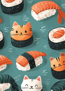 Cute Sushi Cats