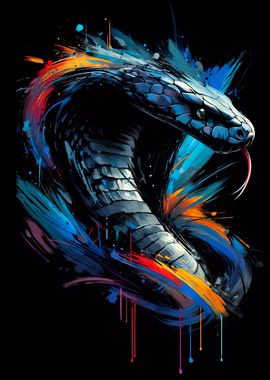 Abstract Vibrant Cobra