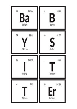 Babysitter Periodic Table