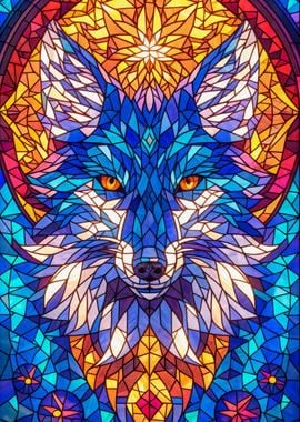 Wolf Stained Glass