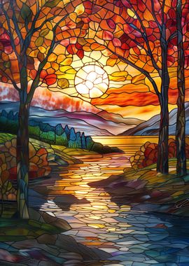 Stained Glass Landscape