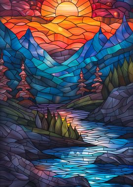 Stained Glass Landscape