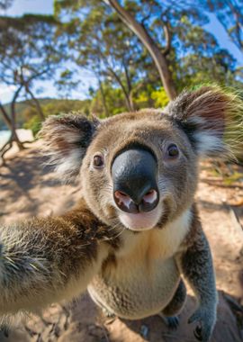 koala take selife