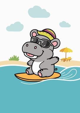 Hippo Hang Ten Catching W