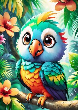 Cute Colorful Parrot