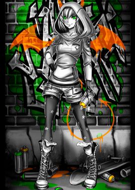 Graffiti Anime Girl