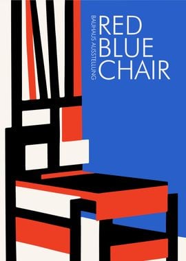 Red Blue Bauhaus Chair