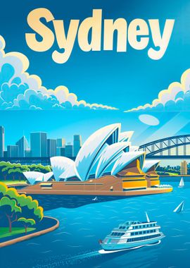 Sydney Travel Poster