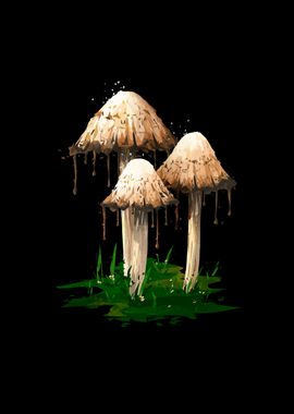 Mushroom Inky Cap Black