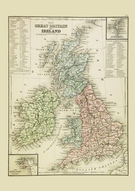 Map of Britain 1865