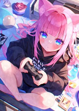 Kawaii Chibi Gamer Girl