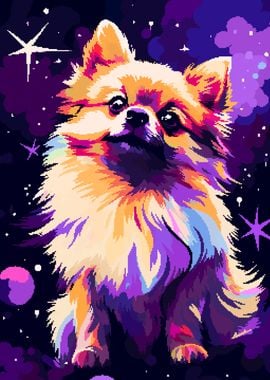 Pomeranian Cute Pixel Art