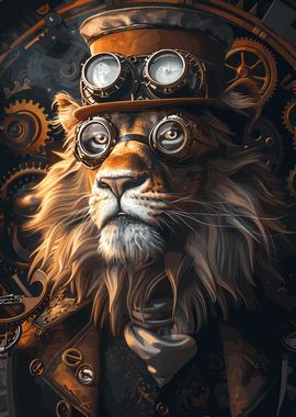 Steampunk Lion Animal