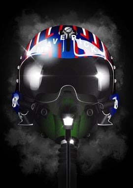 'Maverick Helmet' Poster, picture, metal print, paint by Top Gun | Displate