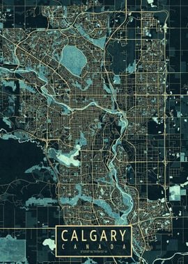 Calgary City Map Summer